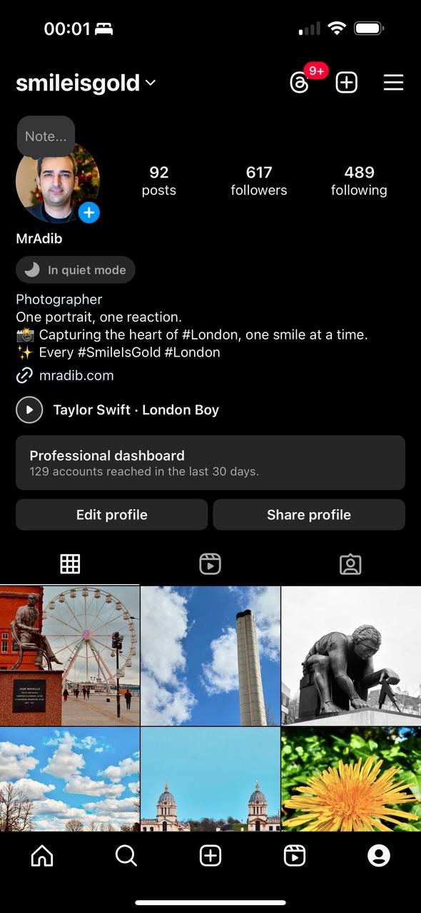Smile Is Gold Instagram page