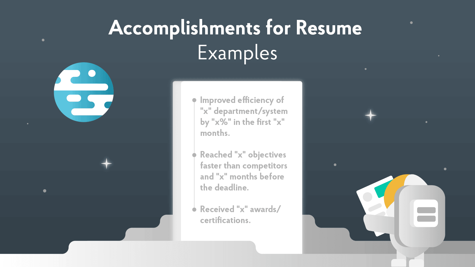 A formula for writing achievements on a resume