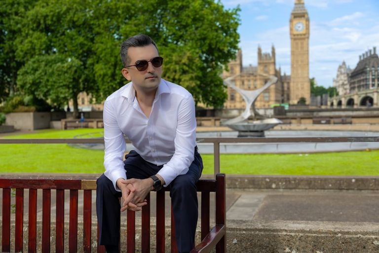 John Adib outdoors in London